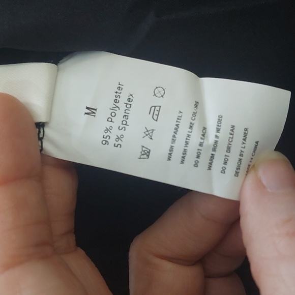 Lyaner ruched buttondown midi shirtdress size medium black - Picture 10 of 11